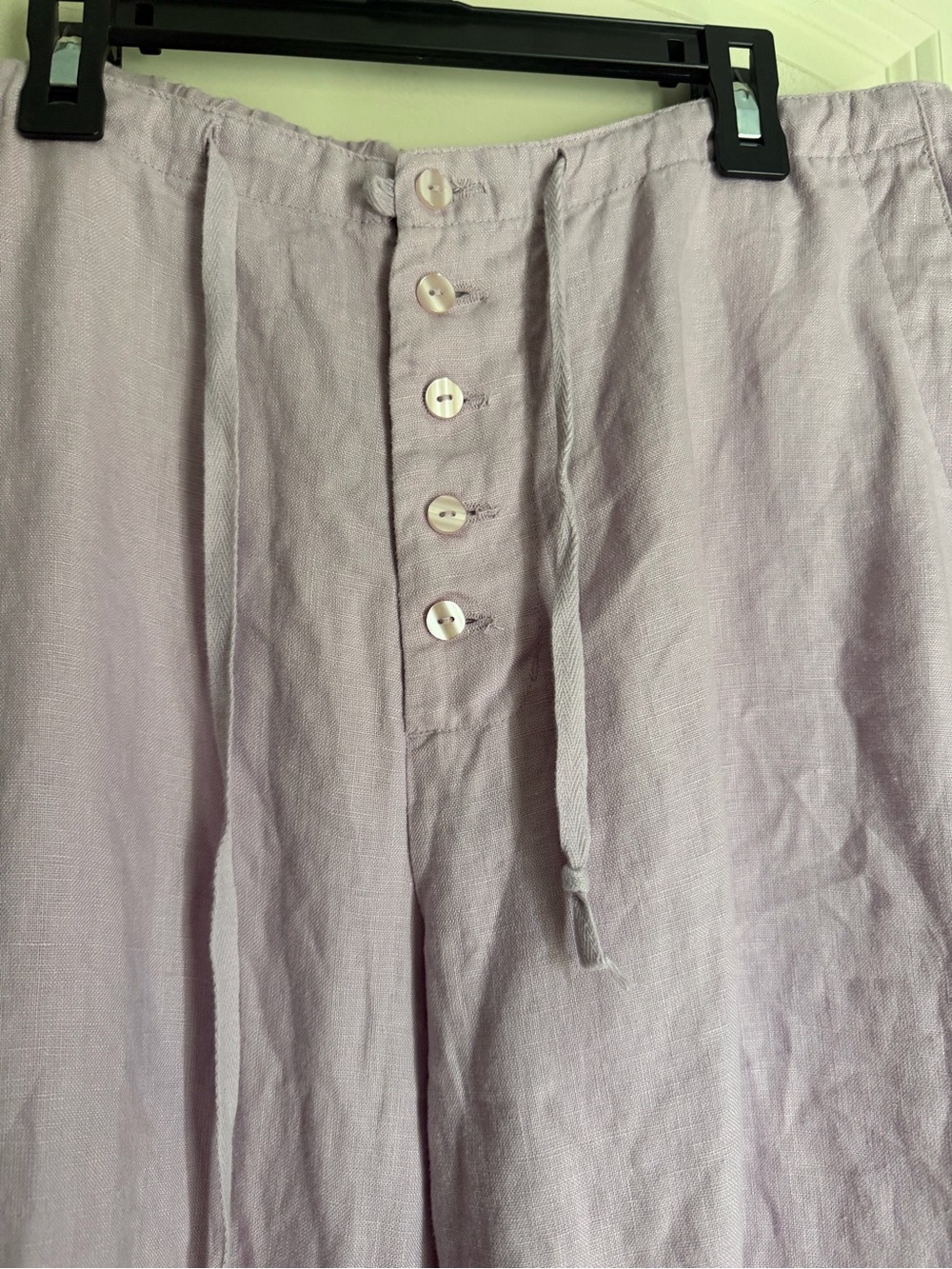 Chadwicks Women’s Sz 14 Cropped Linen Pants Elastic Waist Pockets casual boho - Picture 6 of 10